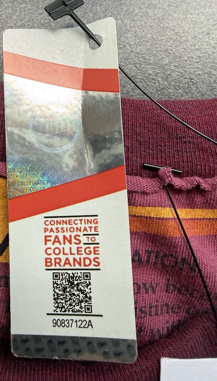 NWT Aviator Nation Bolt ASU S Cropped Crew Sweatshirt Maroon Devil Arizona State - Picture 3 of 9